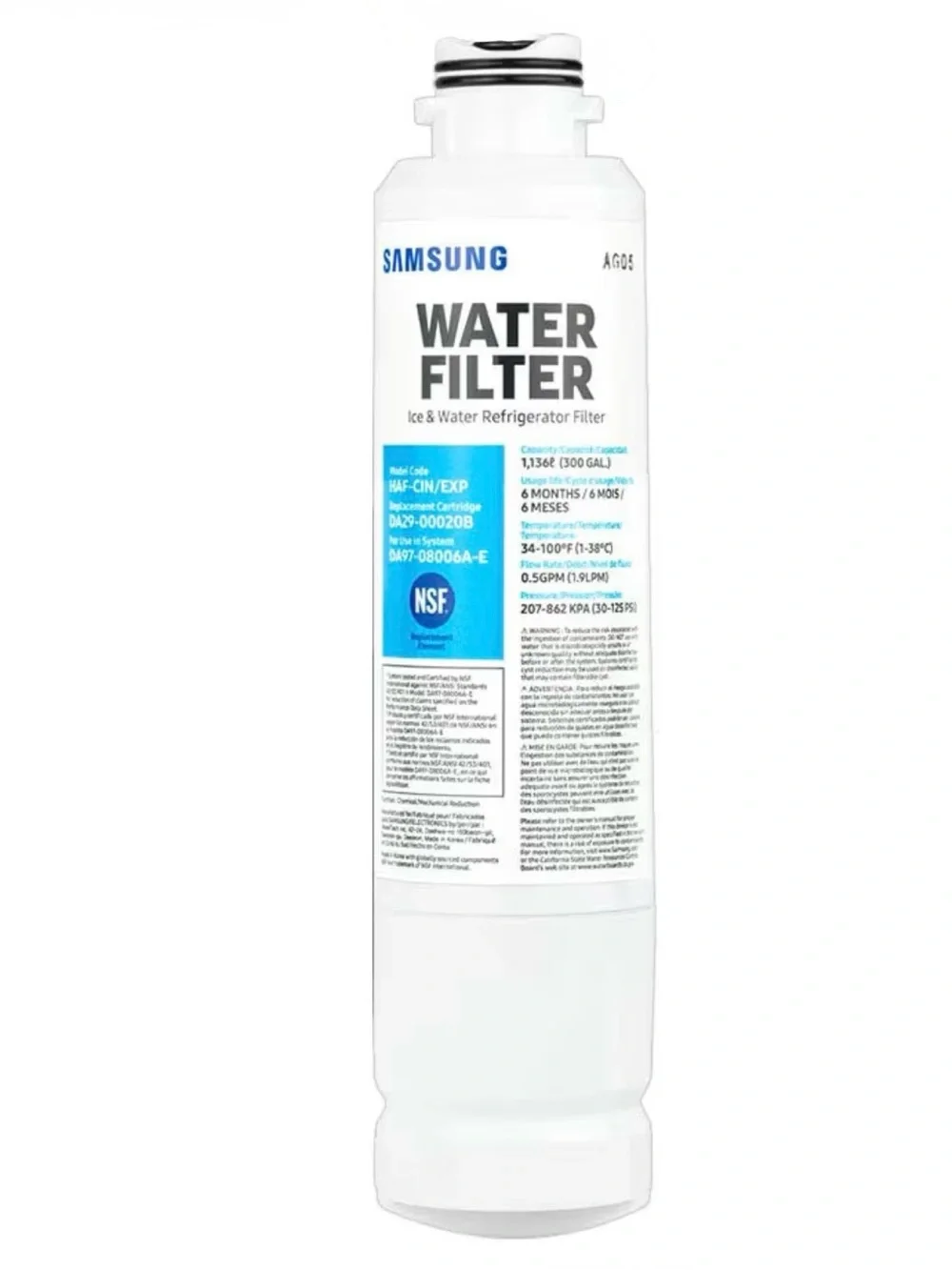 Samsung Fridge Water Filter Premium DA29-00020B Model HAF-CIN EXP 2PK
